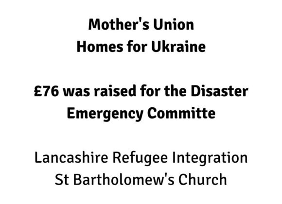 Mother’s Union Meeting – Homes for Ukraine