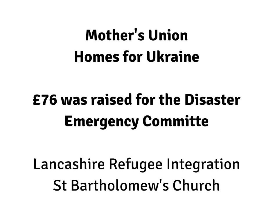 Mother’s Union Meeting – Homes for Ukraine