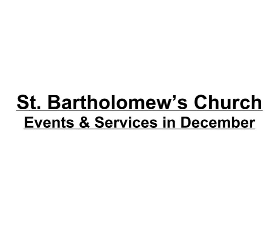 Events and Services in December