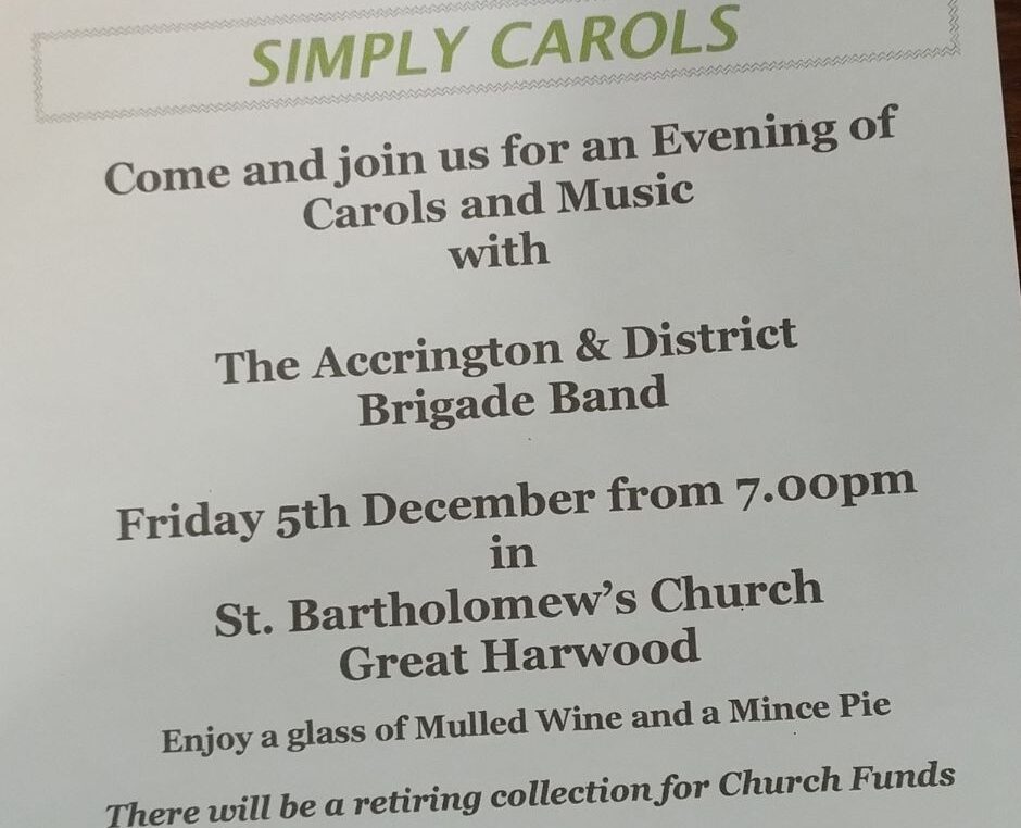 Simply Carols – Friday 5th December Simply Carols – Friday 5th December