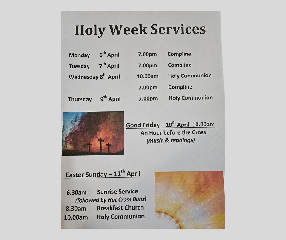 Holy Week Services Holy Week Services