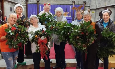 Wreath making and Christmas tree festival